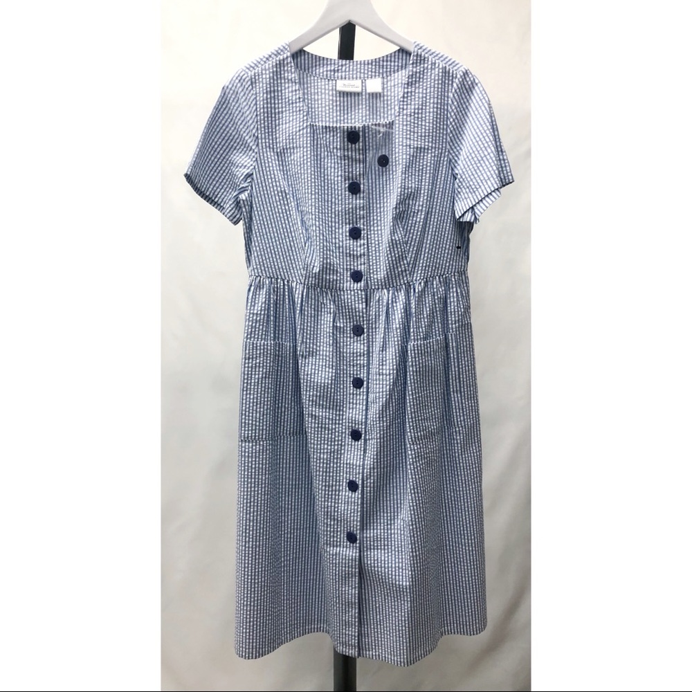 The Vermont Country Store Blue Seersucker Dress - Picture 7 of 11